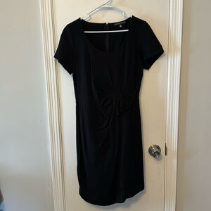 Saks Fifth Avenue black dress with side fabric embellishment size 12